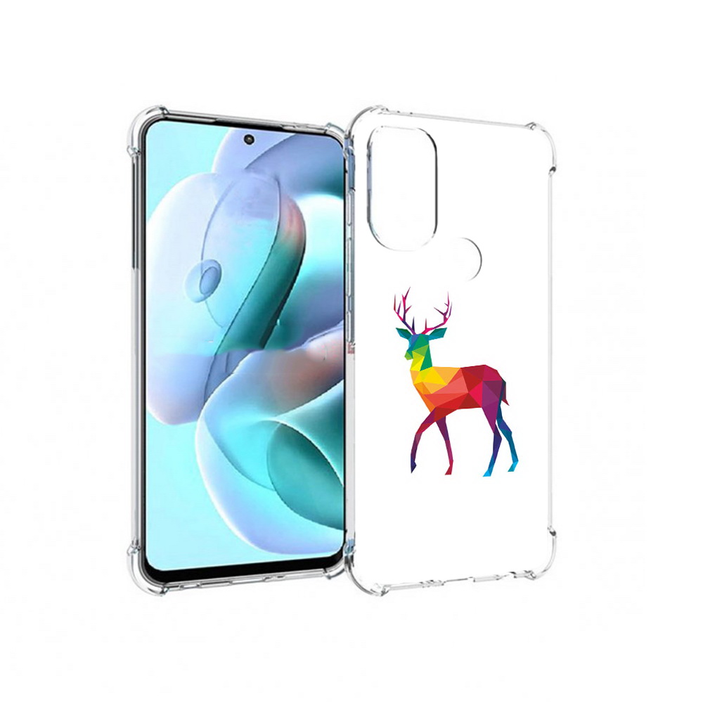 

Чехол MyPads Tocco для Motorola Moto G71 геометрический олень (PT227080.353.286), Прозрачный, Tocco