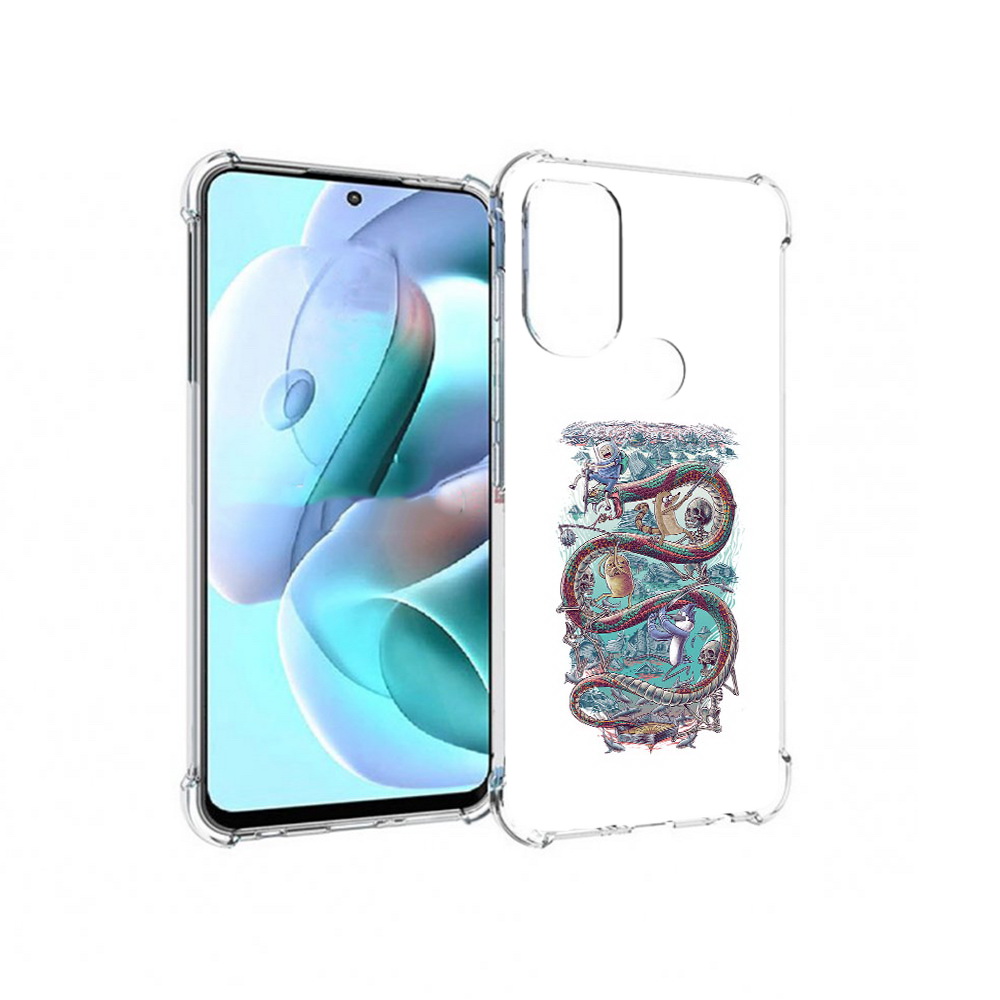 

Чехол MyPads Tocco для Motorola Moto G71 время приключений страшилка (PT227080.353.280), Прозрачный, Tocco