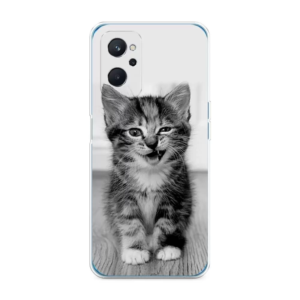 

Силиконовый чехол Awog "Подмигивающий котенок" для Oppo A96 4G, Белый;черный, 2510850-1