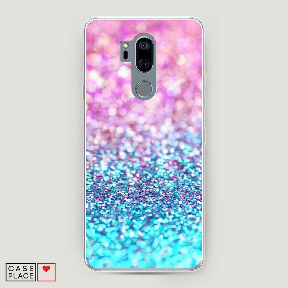 

Чехол Awog "Розово-голубые глиттеры рисунок" для LG G7 ThinQ