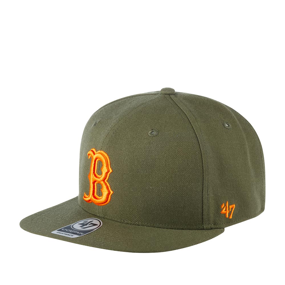 Бейсболка унисекс 47 BRAND B-NSHOT02WBP Boston Red Sox MLB оливковая, one size