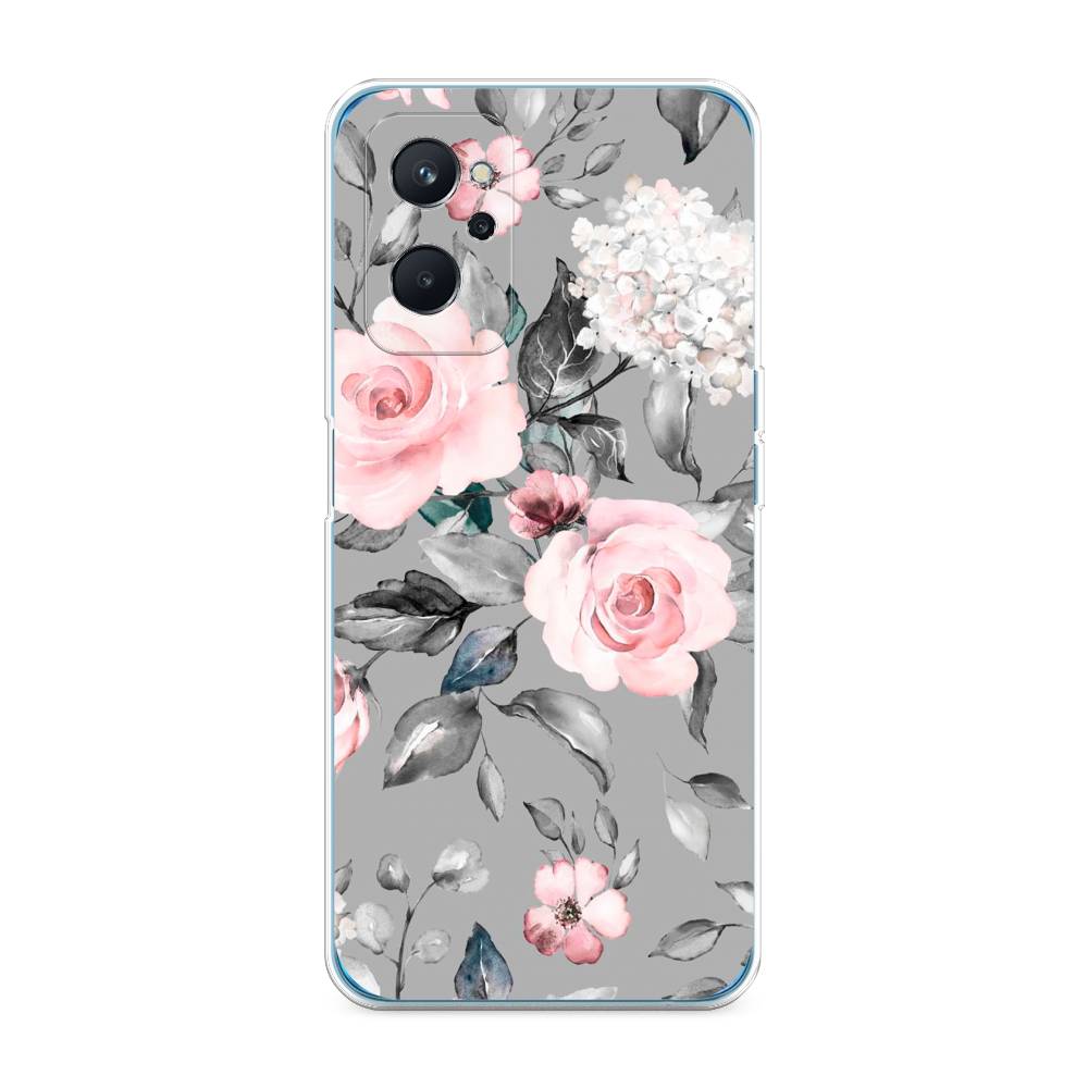 

Чехол Awog "Розы на сером" для Oppo A96 4G, 2510850-8