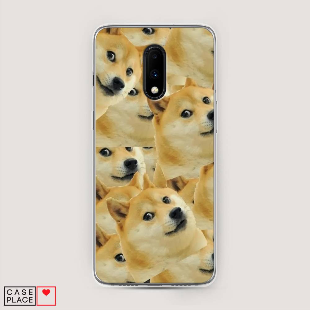 

Чехол Awog на OnePlus 7 / ВанПлас 7 "Собака-подозревака фон", Желтый;черный, 150750-9