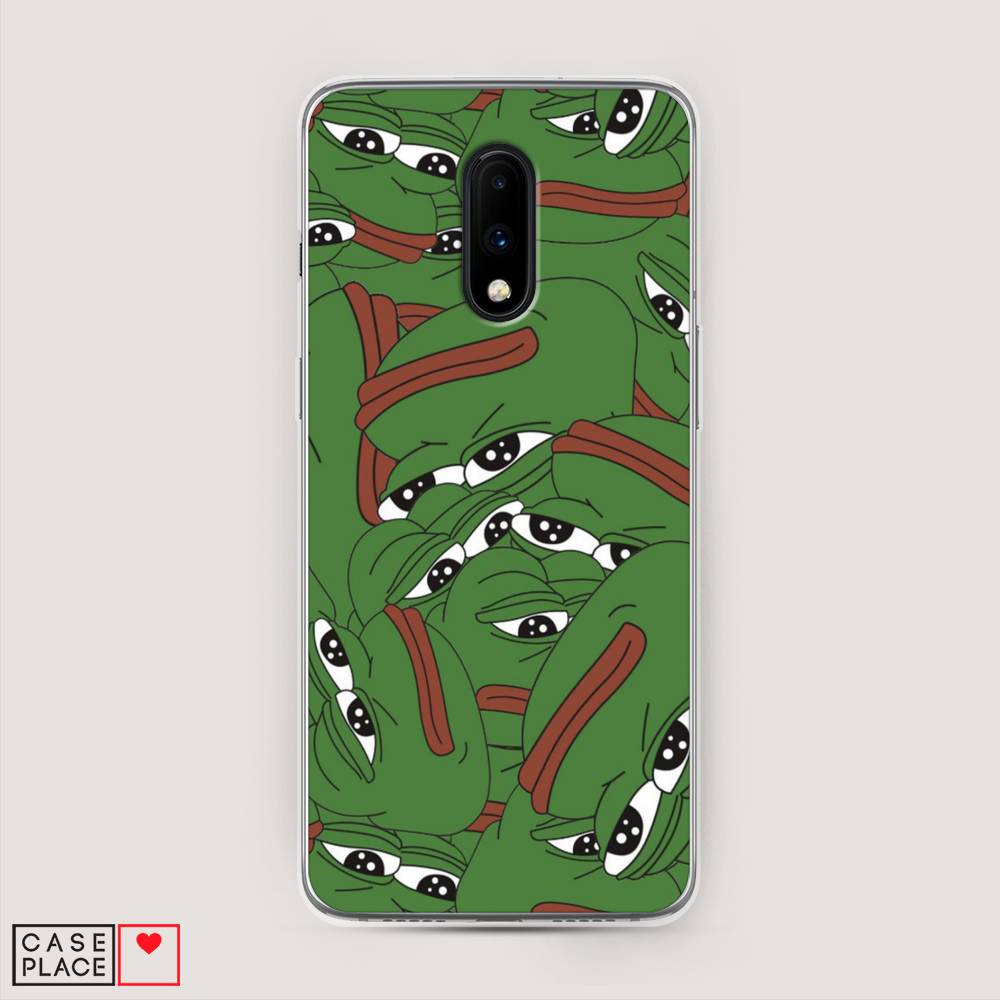 

Чехол Awog на OnePlus 7 / ВанПлас 7 "Печальный frog", Зеленый;белый, 150750-9