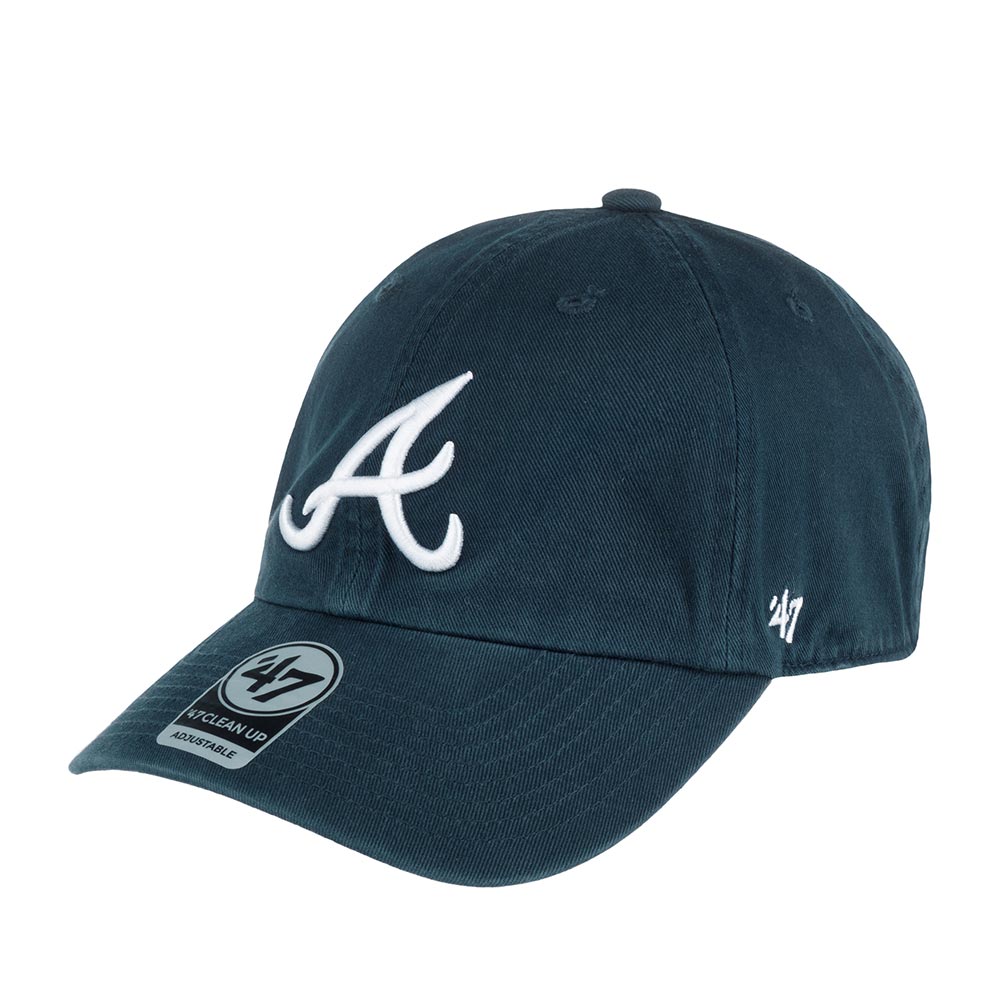 Бейсболка унисекс 47 BRAND B-RGW01GWS Atlanta Braves MLB темно-синяя, one size Китай синий