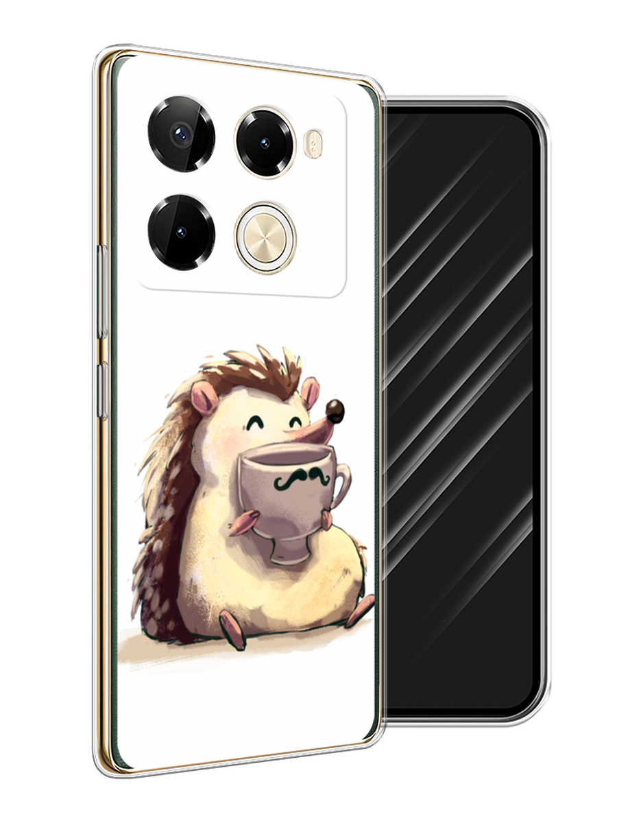 

Чехол Awog на Infinix Note 40 Pro 5G/Note 40 Pro Plus "Еж кофеман", Белый;коричневый;бежевый, 3105950-1