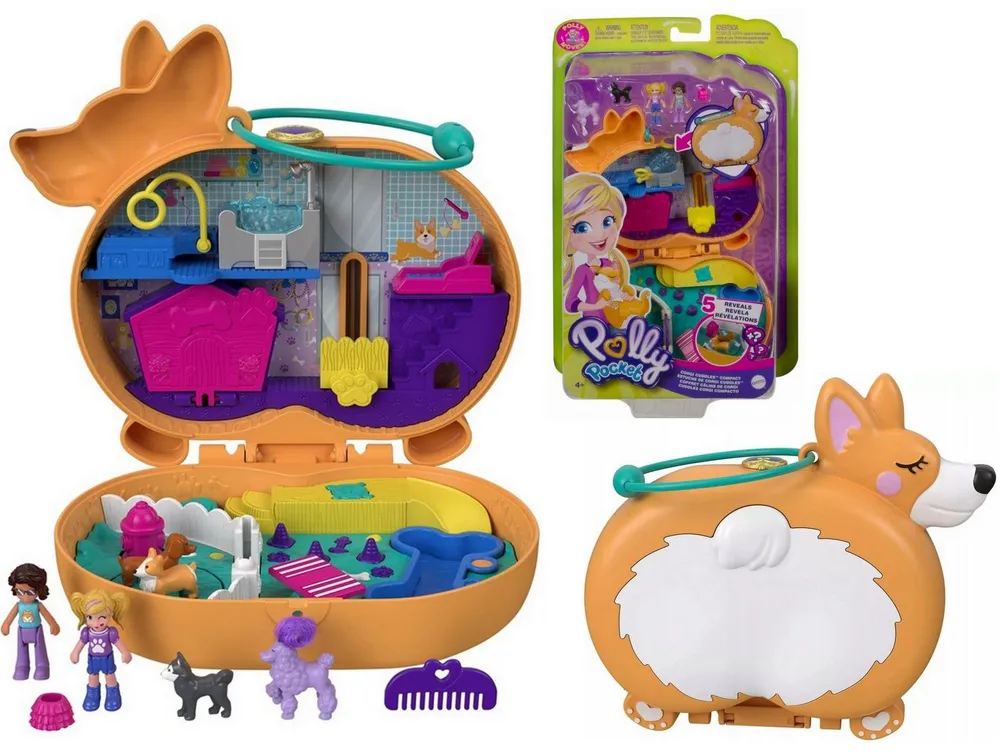 

Игровой набор Mattel Polly Pocket Собака корги FRY35 GTN13, FRY35 GTN13