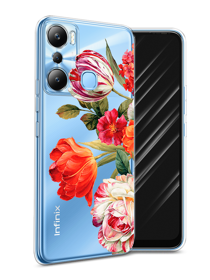 

Чехол Awog на Infinix HOT 20i "Весенний букет", Красный;розовый;зеленый, 3102950-8