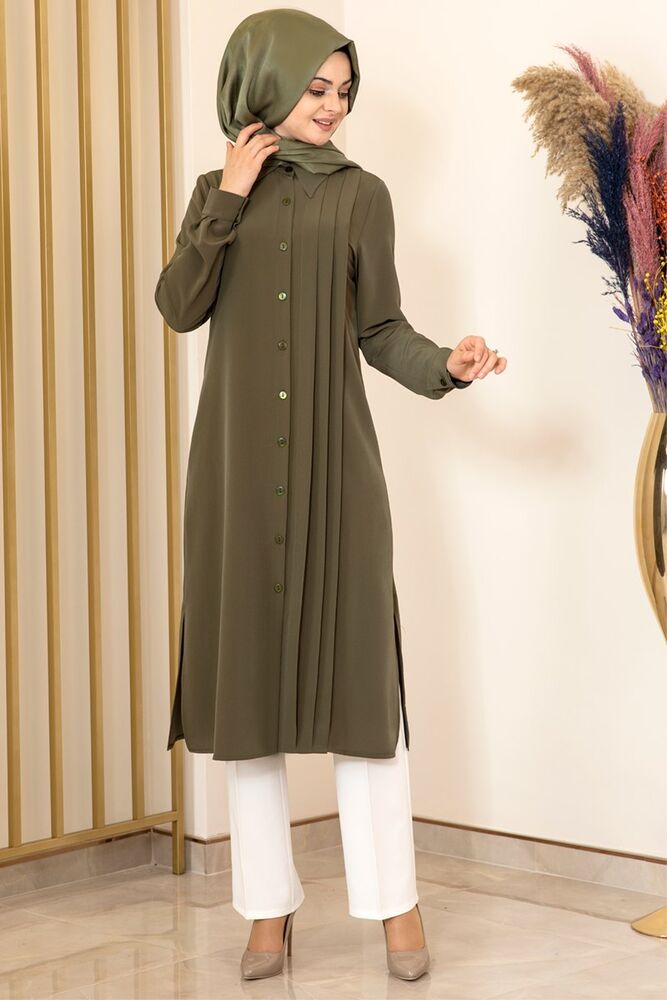 

Туника женская Fashion Showcase Design FSC2074-HAK зеленая 38 EU (доставка из-за рубежа), FSC2074-HAK