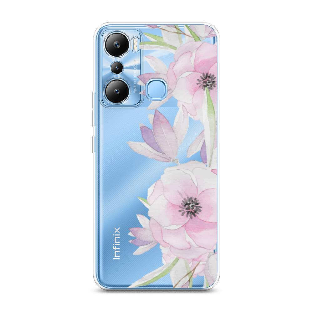 

Чехол Awog на Infinix HOT 20i "Нежные анемоны", Розовый;черный;фиолетовый, 3102950-8