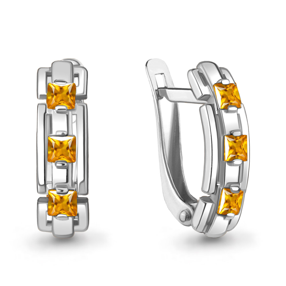 

Серьги из серебра с цитрином Aquamarine Aquamarine 4767006_925_р, 4767006_925_р