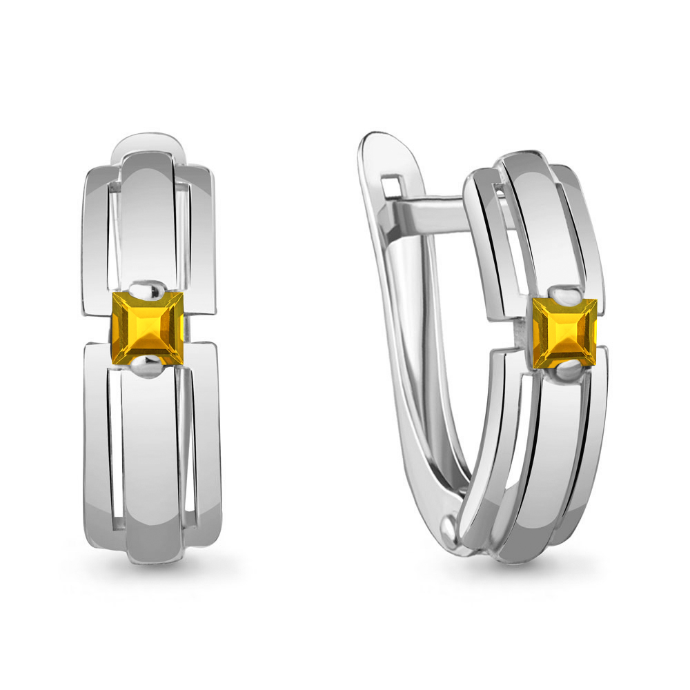 

Серьги из серебра с цитрином Aquamarine Aquamarine 4766906_925_р, 4766906_925_р