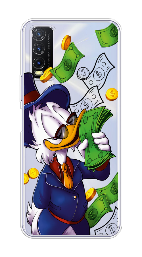

Чехол на Vivo Y20 "Scrooge McDuck with Money", Синий;зеленый;белый, 263650-6