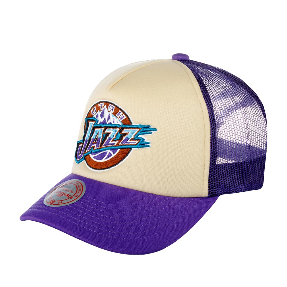 Бейсболка унисекс MITCHELL NESS 5HSSSH21323-UJAOFWH Utah Jazz NBA бежевая / фиолетовая