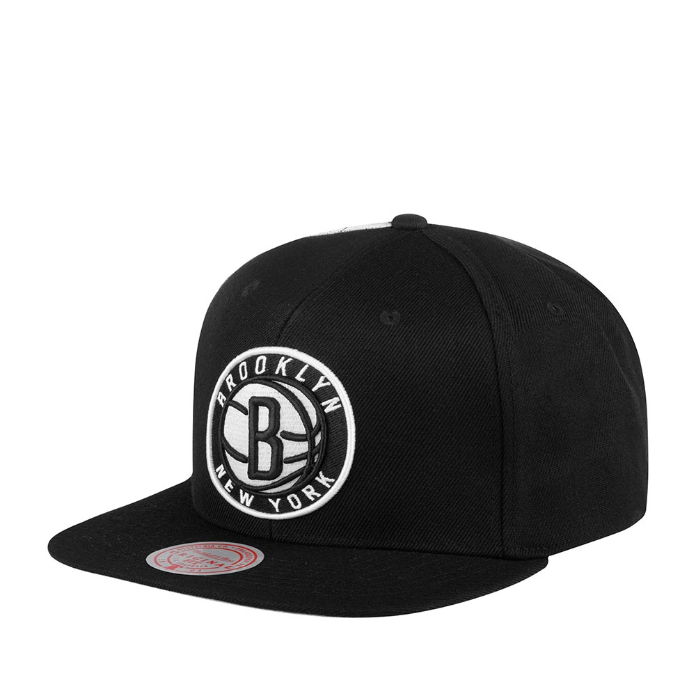 Бейсболка унисекс MITCHELL NESS HHSS2991-BNEYYPPPBLCK Brooklyn Nets NBA черная, one size