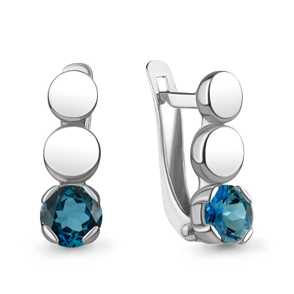 Серьги из серебра с топазом Aquamarine Aquamarine 4766708_925_р