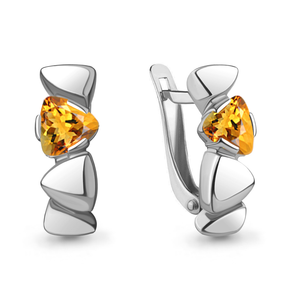 

Серьги из серебра с цитрином Aquamarine Aquamarine 4766506_925_р, 4766506_925_р