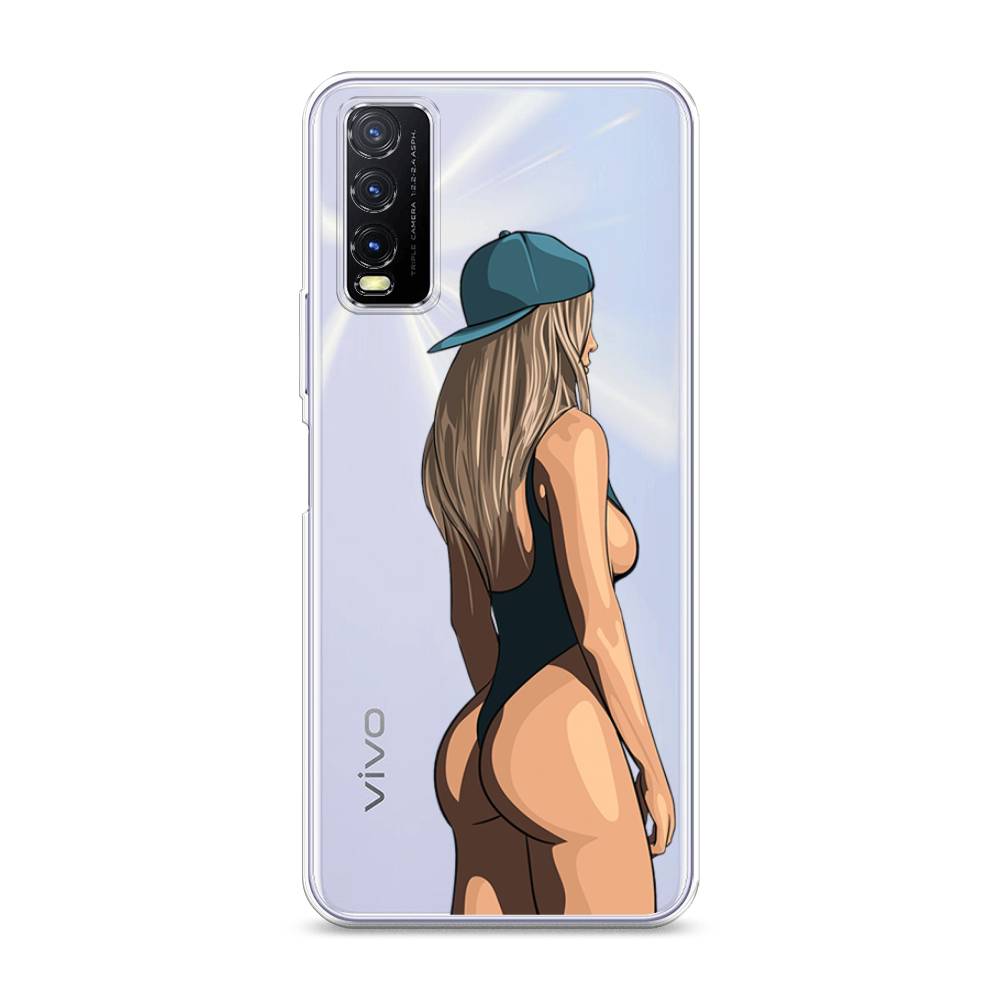 

Чехол на Vivo Y20 "Девушка в черном купальнике", Зеленый;бежевый;черный, 263650-6