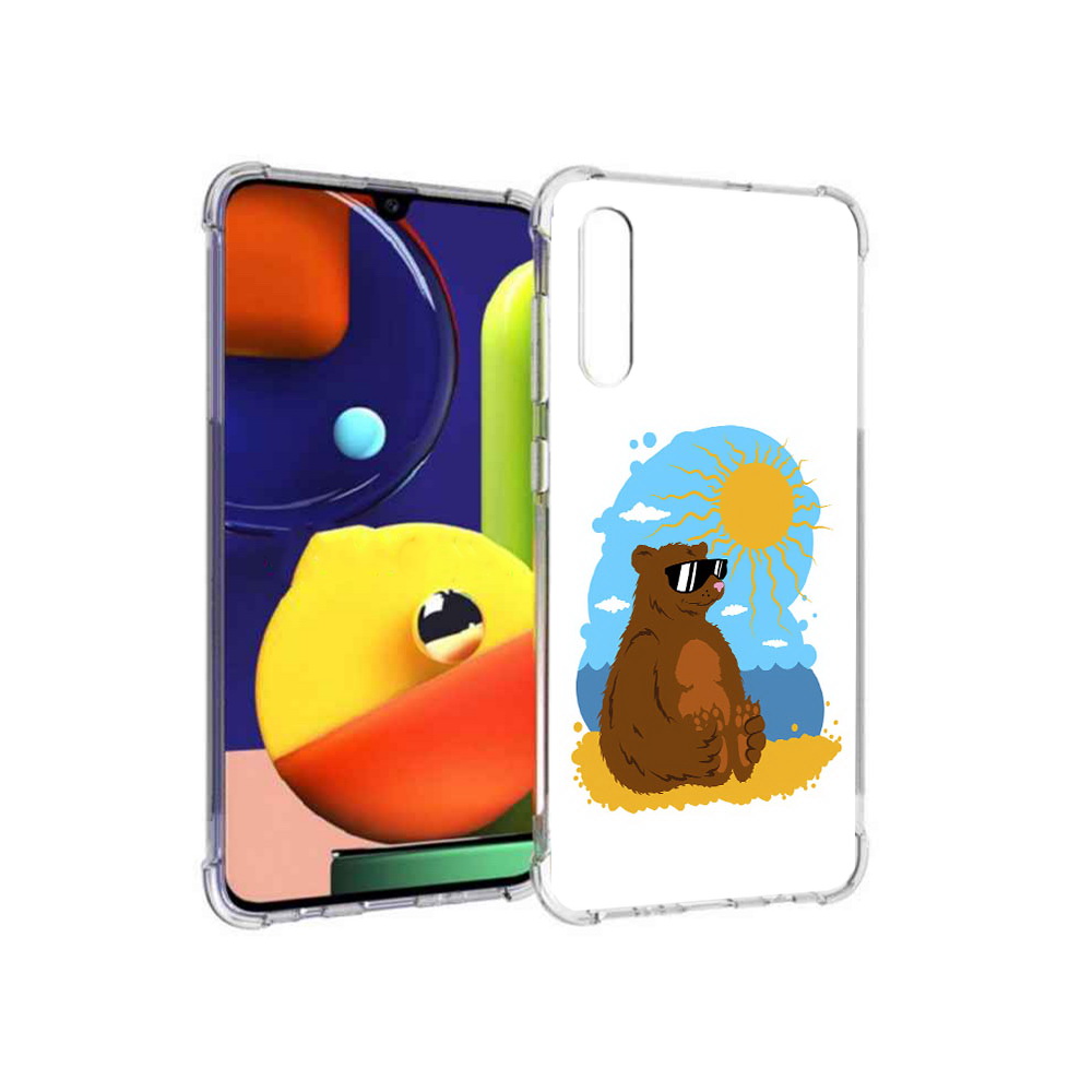 

Чехол MyPads Tocco для Samsung Galaxy A70 медведь на чиле (PT128584.546.468), Прозрачный, Tocco