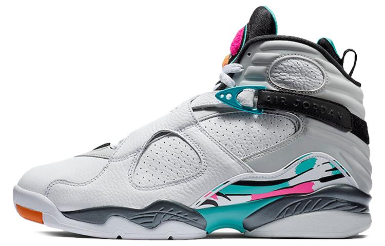 

Кроссовки унисекс Jordan Air Jordan 8 Retro South Beach серые 44.5 EU, Серый, Air Jordan 8 Retro South Beach