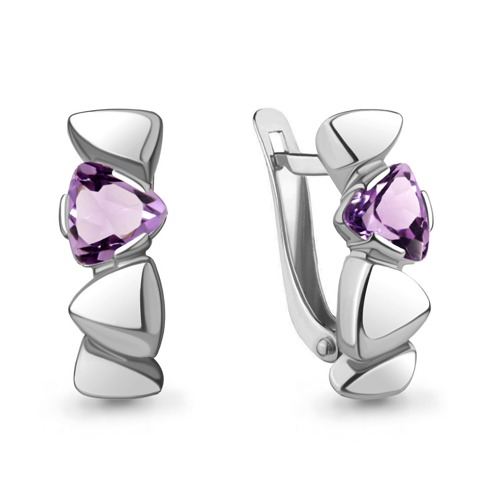 

Серьги из серебра с аметистом Aquamarine Aquamarine 4766504_925_р, 4766504_925_р