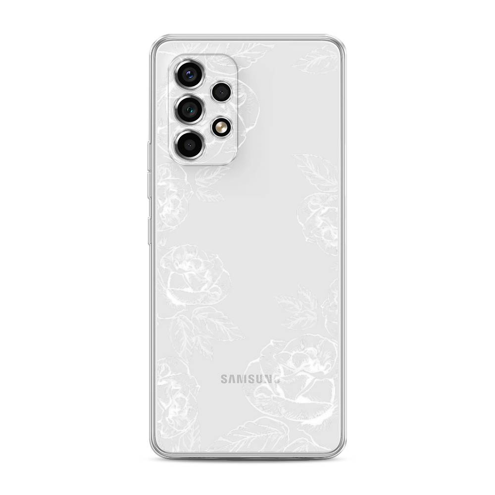 

Чехол на Samsung Galaxy A53 5G "Розы графика", Черный;серый, 2104550-2