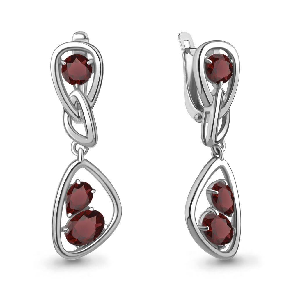 

Серьги из серебра с гранатом Aquamarine Aquamarine 4766203_925_р, 4766203_925_р
