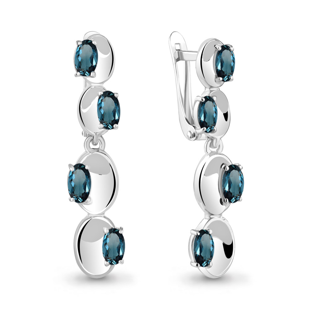 

Серьги из серебра с топазом Aquamarine Aquamarine 4766108_925_р, 4766108_925_р