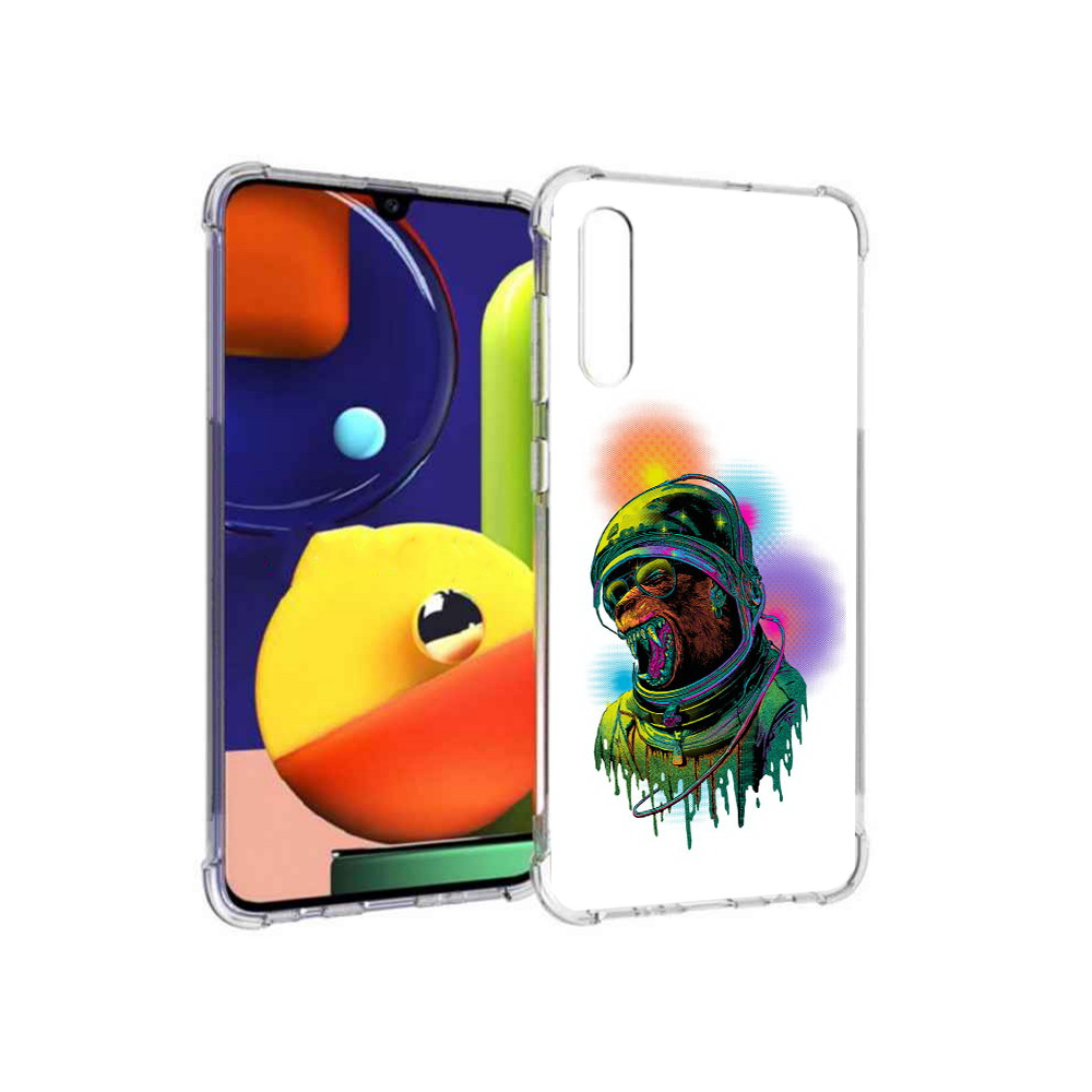 

Чехол MyPads Tocco для Samsung Galaxy A70 медведь космонавт (PT128584.546.466), Прозрачный, Tocco