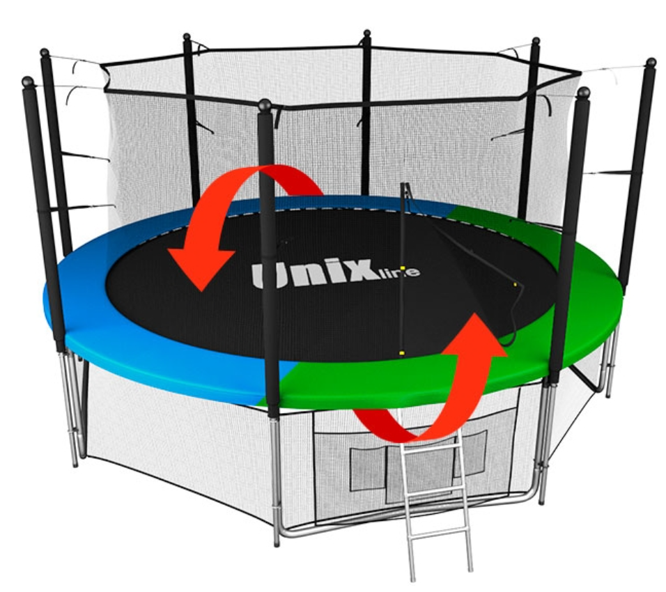 

Батут UNIX Line Classic 14 ft (inside), Синий;зеленый, Classic