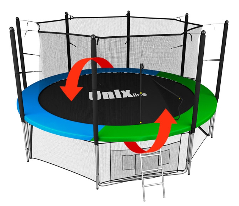 

Батут UNIX Line Classic 12 ft (inside), Синий;зеленый, Classic