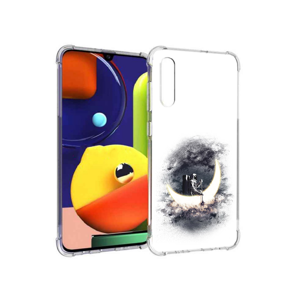 

Чехол MyPads Tocco для Samsung Galaxy A70 лунный путешественник (PT128584.546.448), Прозрачный, Tocco