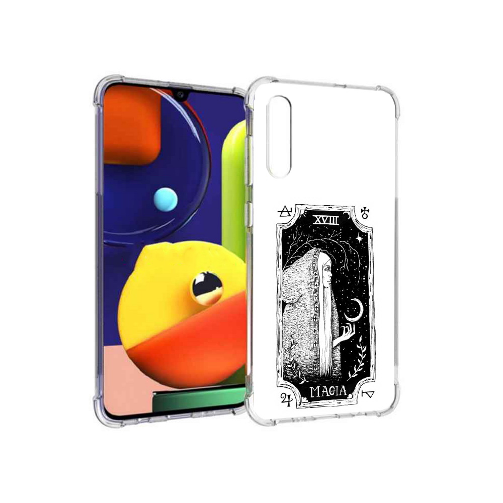 

Чехол MyPads Tocco для Samsung Galaxy A70 лунная магия (PT128584.546.447), Прозрачный, Tocco