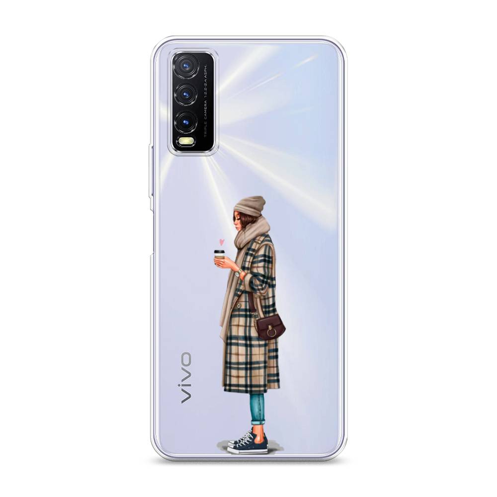 

Чехол на Vivo Y20 "Утренний кофе", Коричневый;бежевый, 263650-6