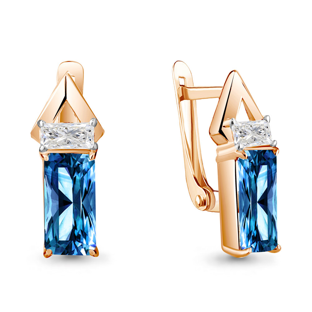 

Серьги из серебра с фианитом Aquamarine Aquamarine 4765493_925_з, 4765493_925_з