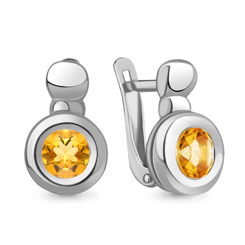 

Серьги из серебра с цитрином Aquamarine Aquamarine 4765306_925_р, 4765306_925_р