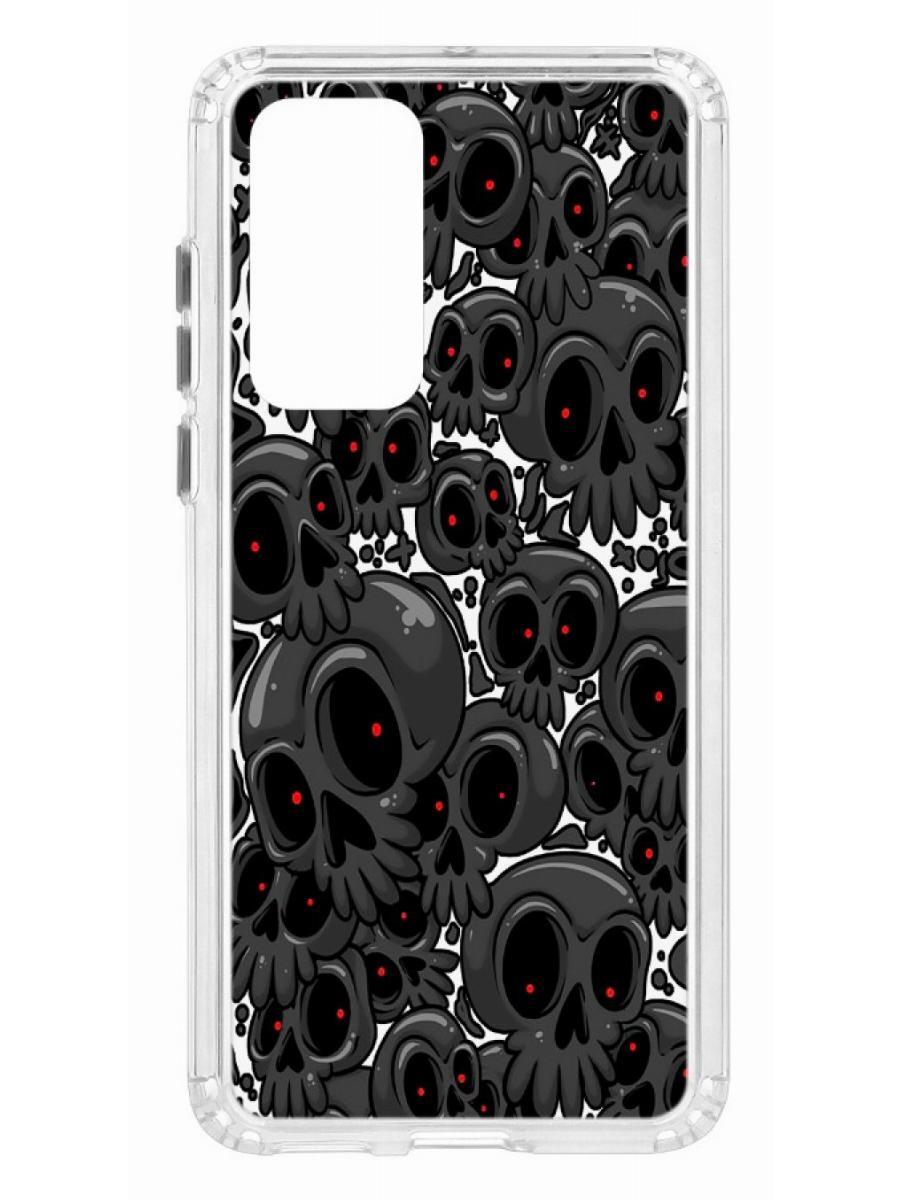 

Чехол на Huawei P40 Kruche Print Skull gray