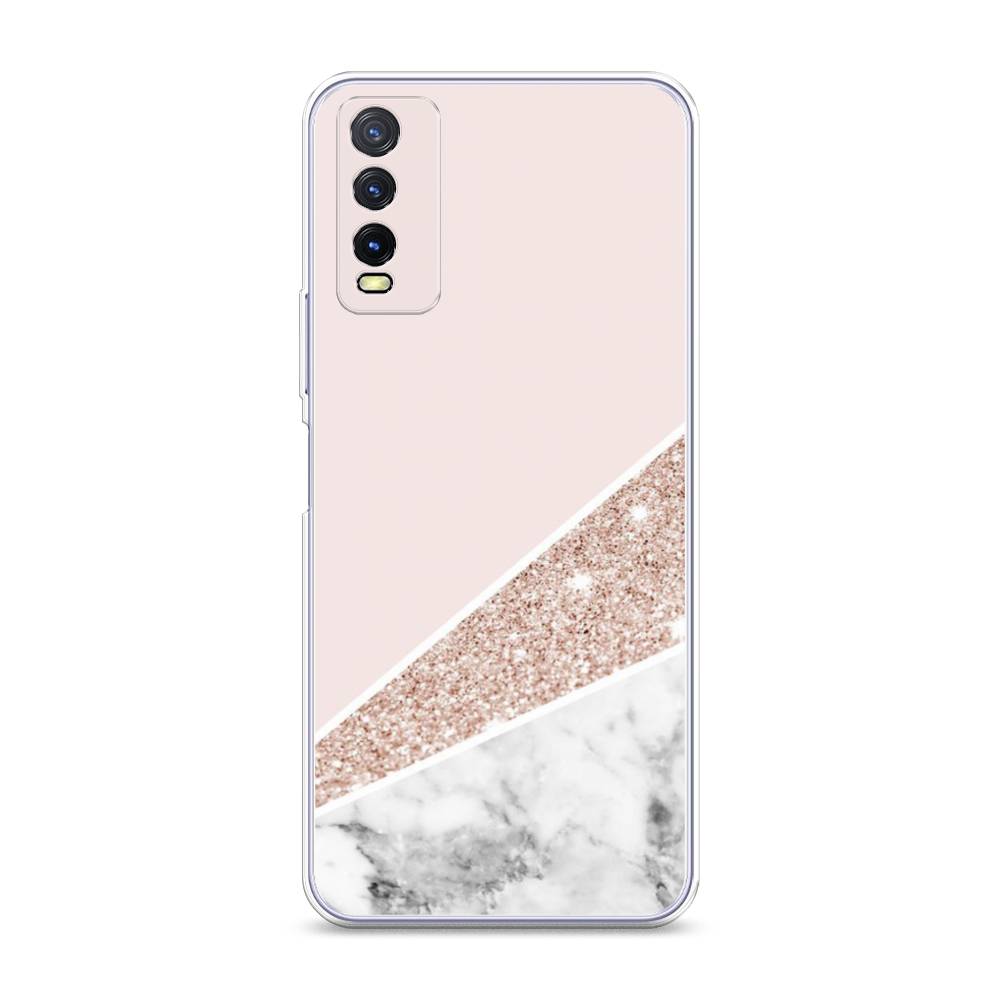 

Чехол на Vivo Y20 "Блестящий розовый мрамор", 263650-3