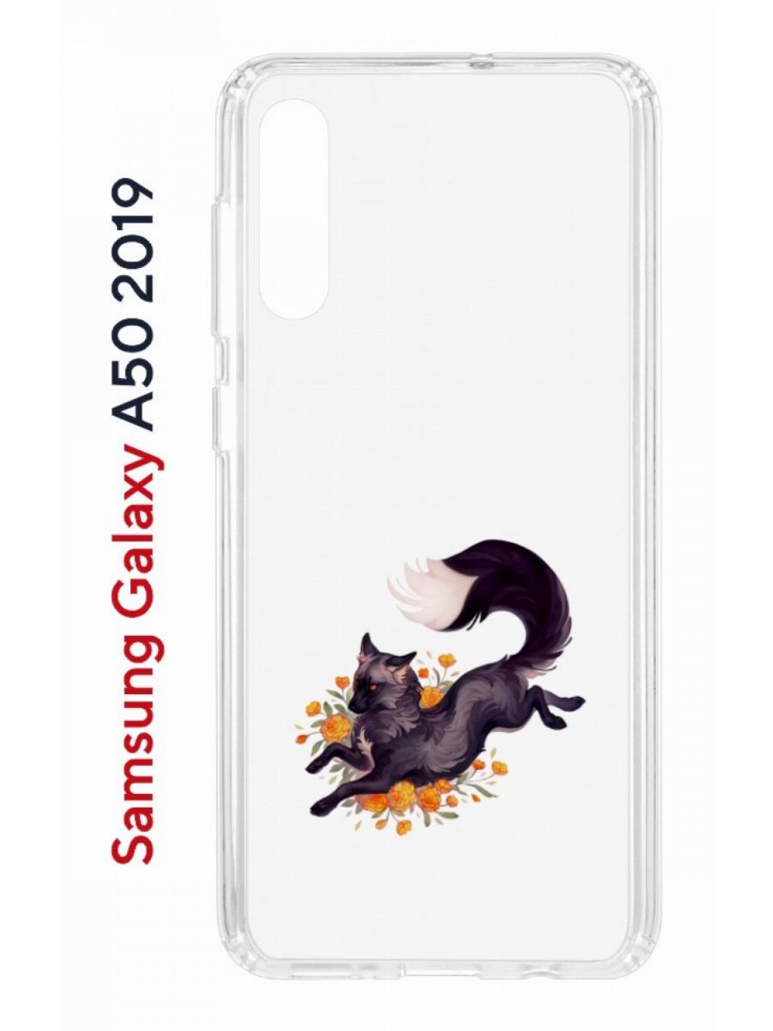 Чехол на Samsung A50,A50S,A30S 2019 с принтом Kruche Print Fox, противоударный бампер
