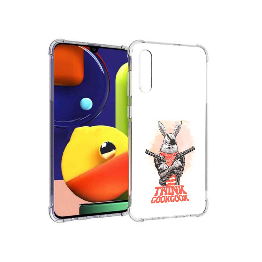 

Чехол MyPads Tocco для Samsung Galaxy A70 кролик пират (PT128584.546.419), Прозрачный, Tocco
