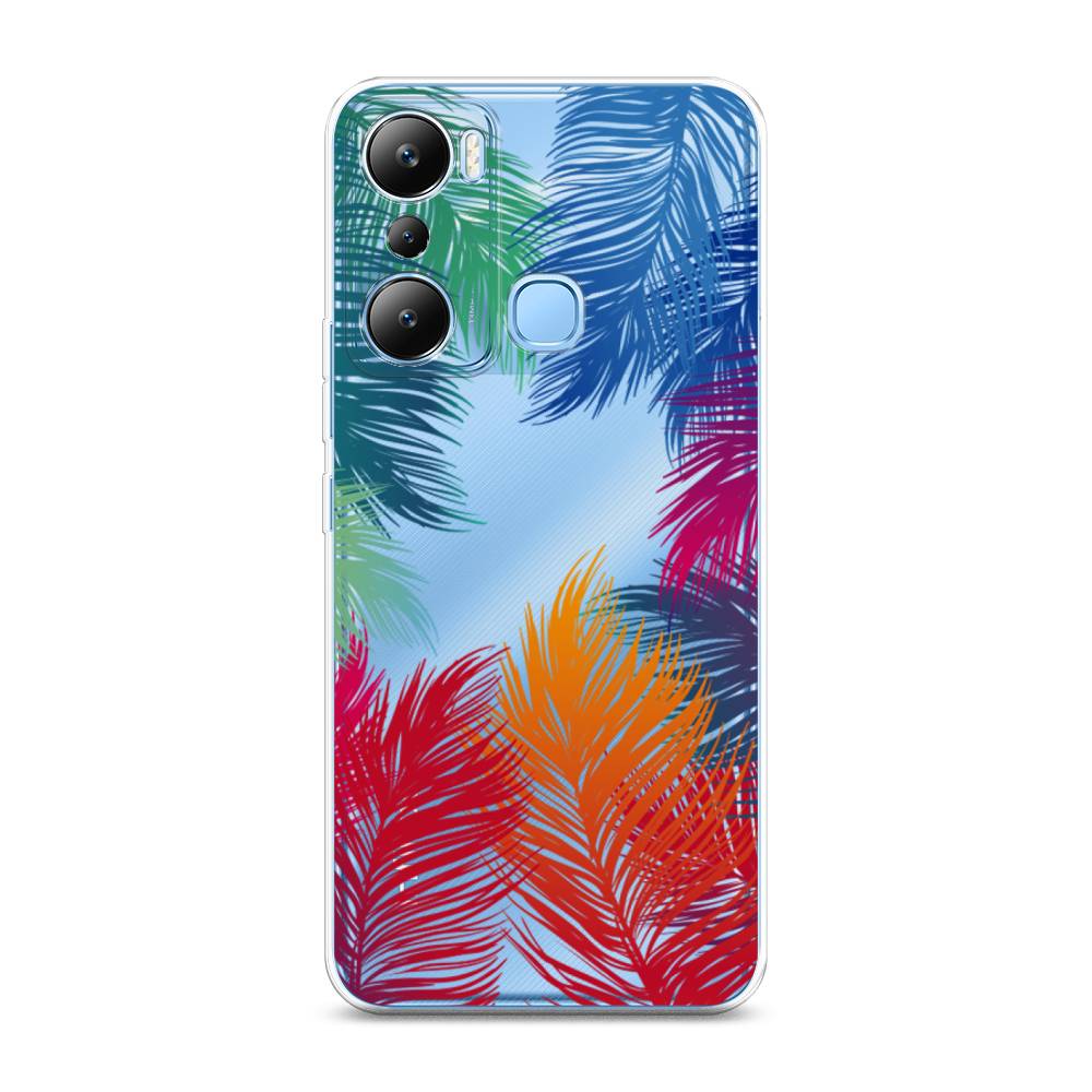 

Чехол Awog на Infinix HOT 20i "Рамка из перьев", Красный, 3102950-4