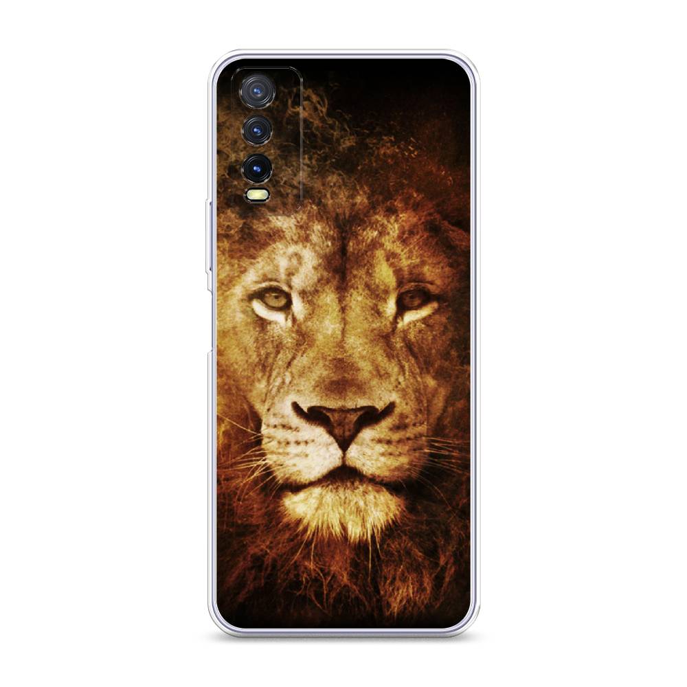 

Чехол на Vivo Y20 "Лев", Черный;коричневый;желтый, 263650-6