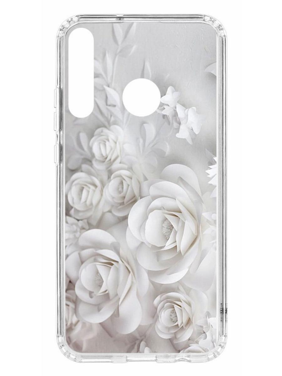 

Чехол на Huawei P40 Lite E Kruche Print White roses