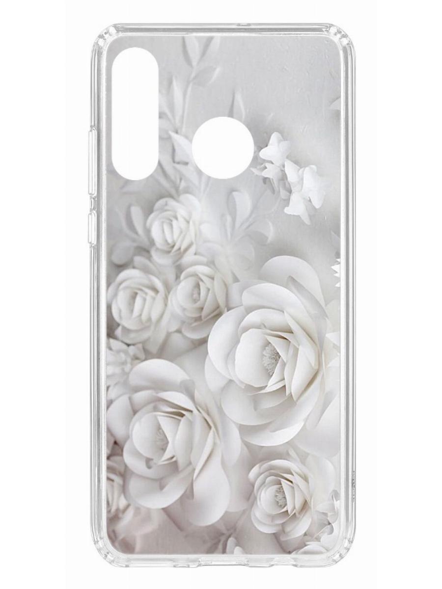 

Чехол на Huawei P30 Lite Kruche Print White roses