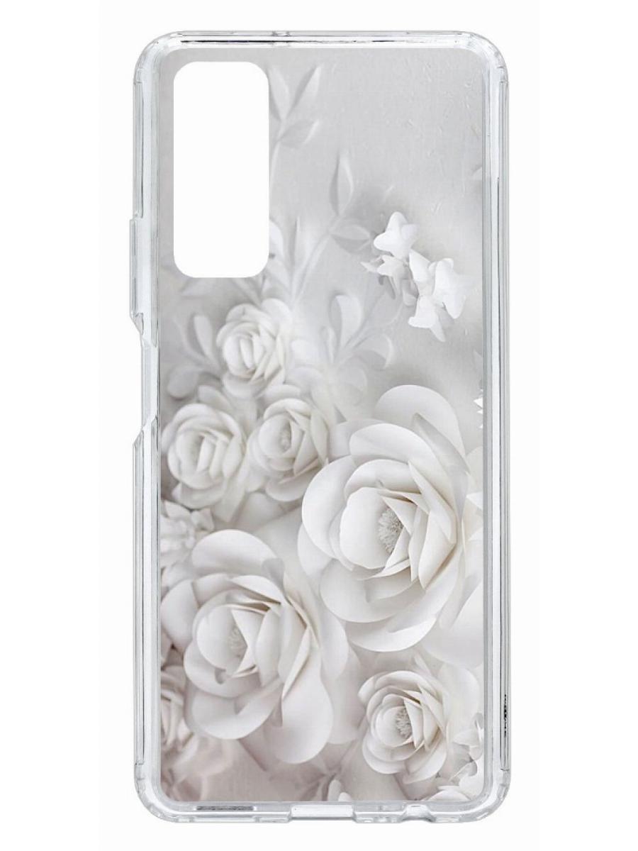 

Чехол на Huawei P Smart 2021 Kruche Print White roses