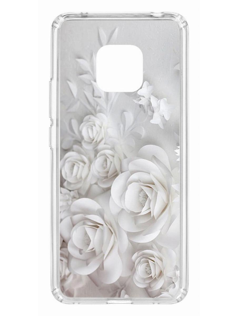 фото Чехол на huawei mate 20 pro kruche print white roses кruче