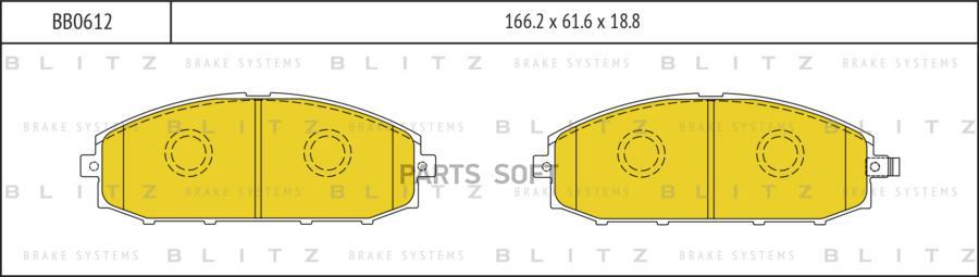 

Тормозные колодки BLITZ передние дисковые bb0612