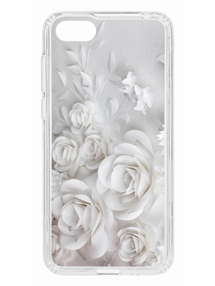 

Чехол на Huawei Honor 7A Kruche Print White roses