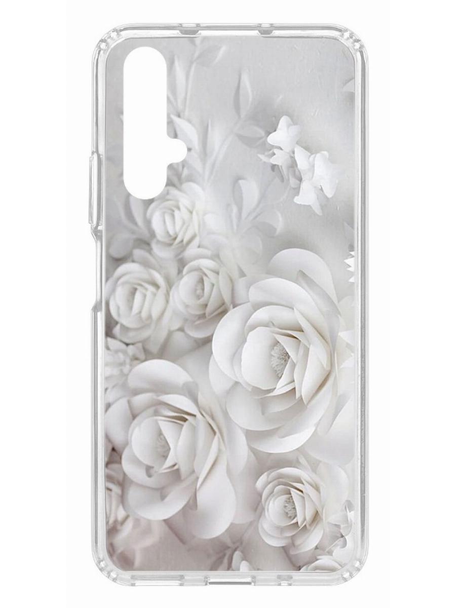 

Чехол на Huawei Honor 20 Kruche Print White roses