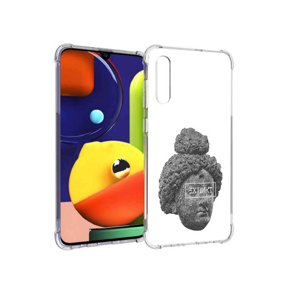 Чехол MyPads Tocco для Samsung Galaxy A70 каменное лицо девушки (PT128584.546.383)